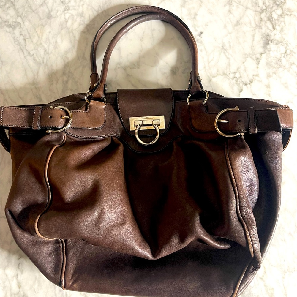 Vintage Ferragamo Shoulder Bag Pristine